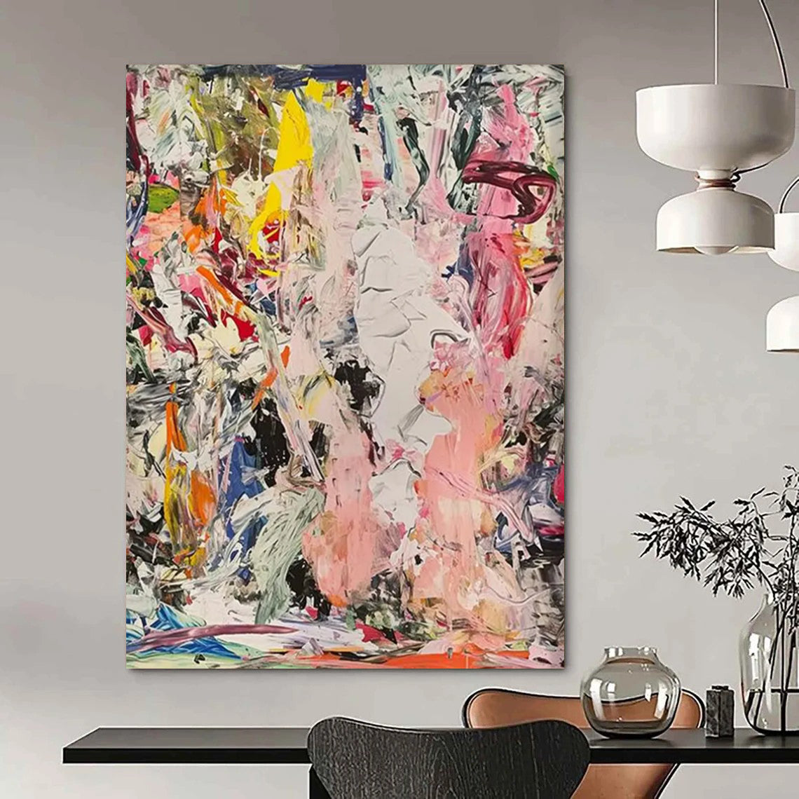 “Chaotic Color Fusion” - Abstract Expressionist Painting On Canvas DTP097