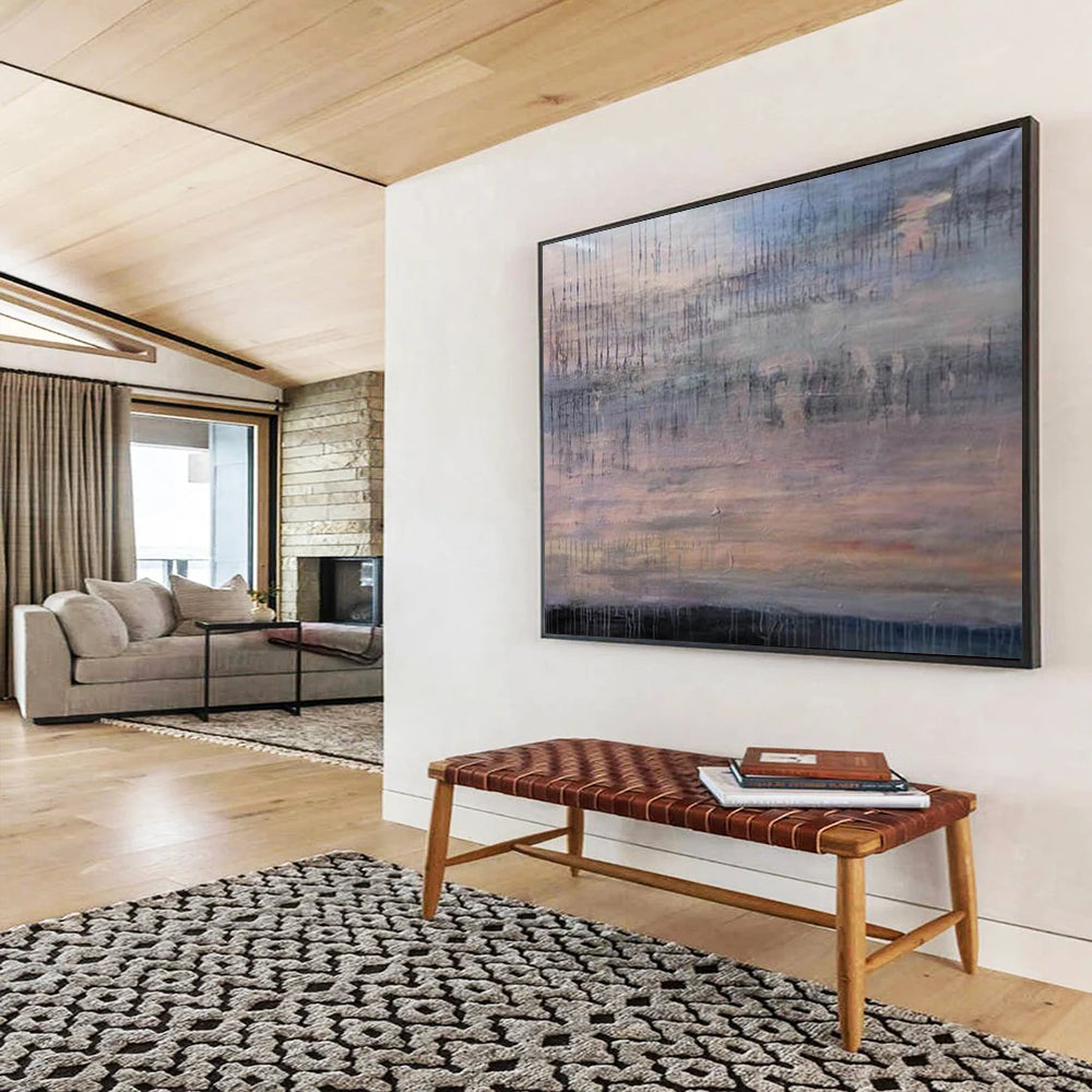 “Muted Sunset Abstract” Abstract Landscape Painting On Canvas DLZ150