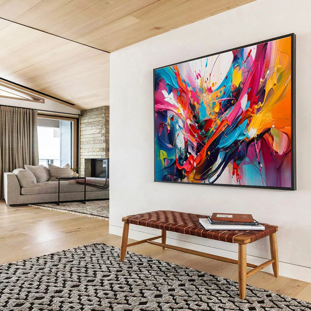 Explosive Color Splash Painting On Canvas DKH690