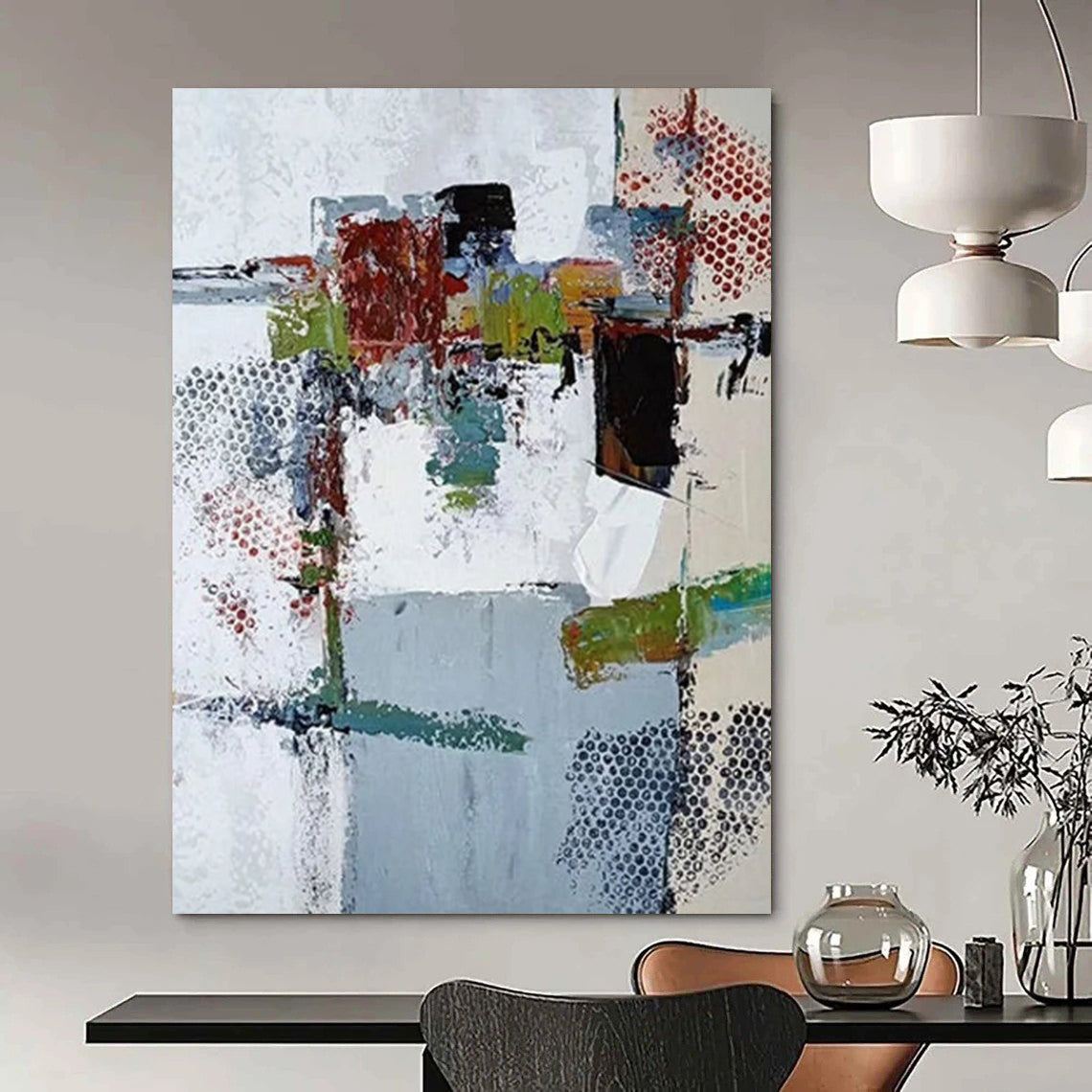 “Colorful Textured Abstraction” - Abstract Expressionist Painting On Canvas DTP042