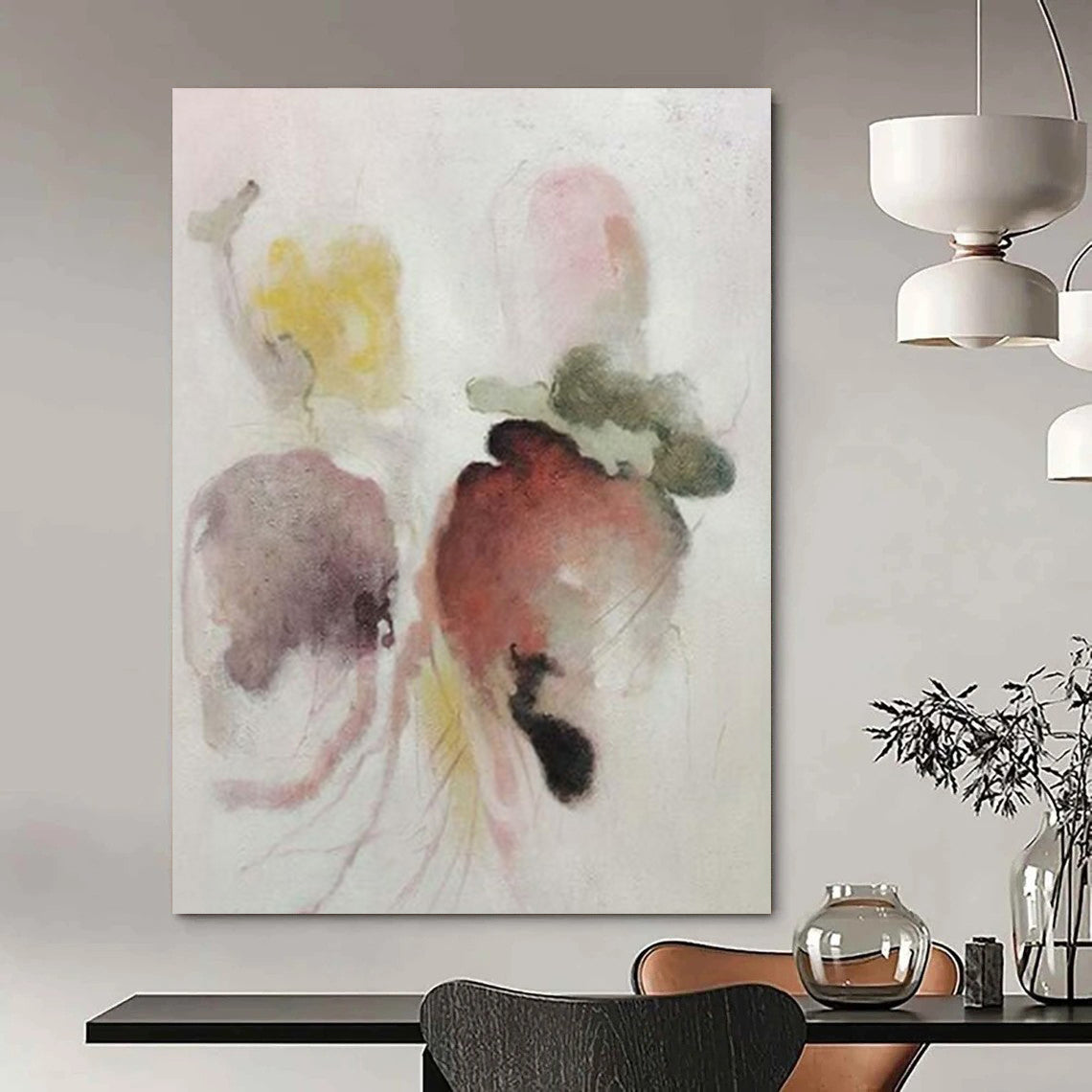 “Soft - Hued Root Vegetables” – Watercolor - Style Still Life Painting CT1066