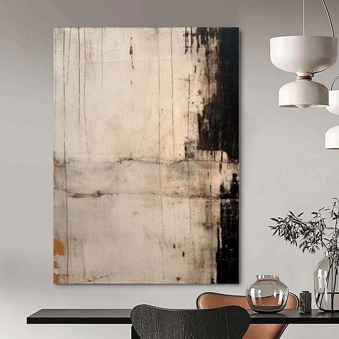 Textured Neutrals with Subtle Marks - Minimalist Abstract Art CT1209