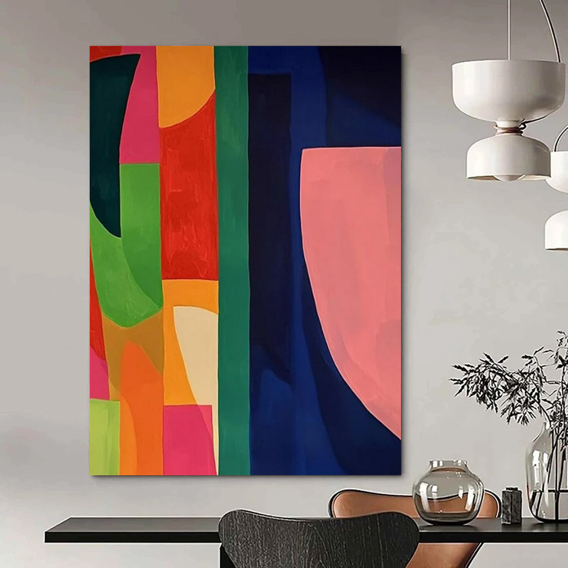 “Colorful Geometric Abstract” - Abstract Painting CT2369
