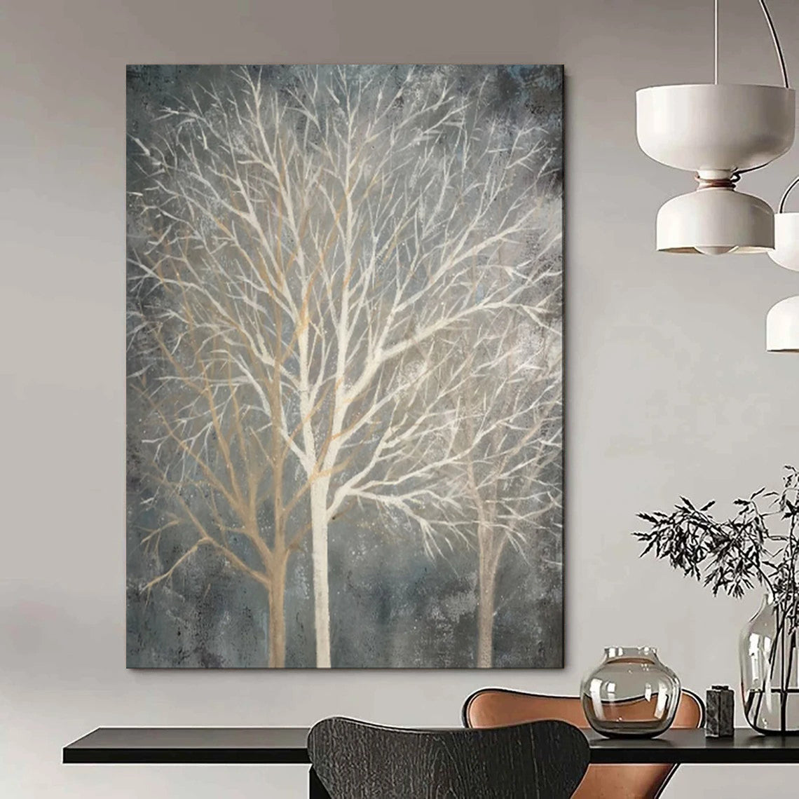 “Winter Bare Trees” - Minimalist Nature Acrylic on Canvas CT1887