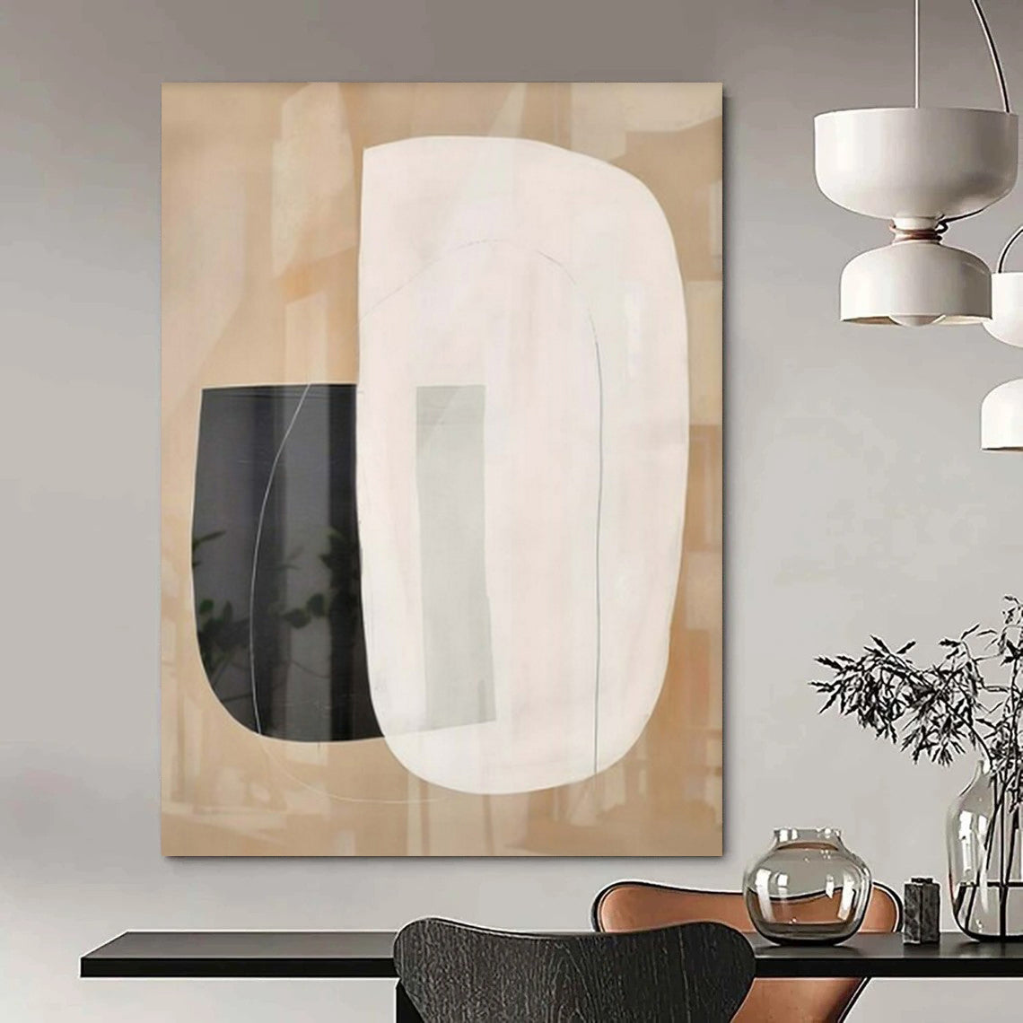 “Translucent Shape Collage” – Minimalist Abstract Art CT1051