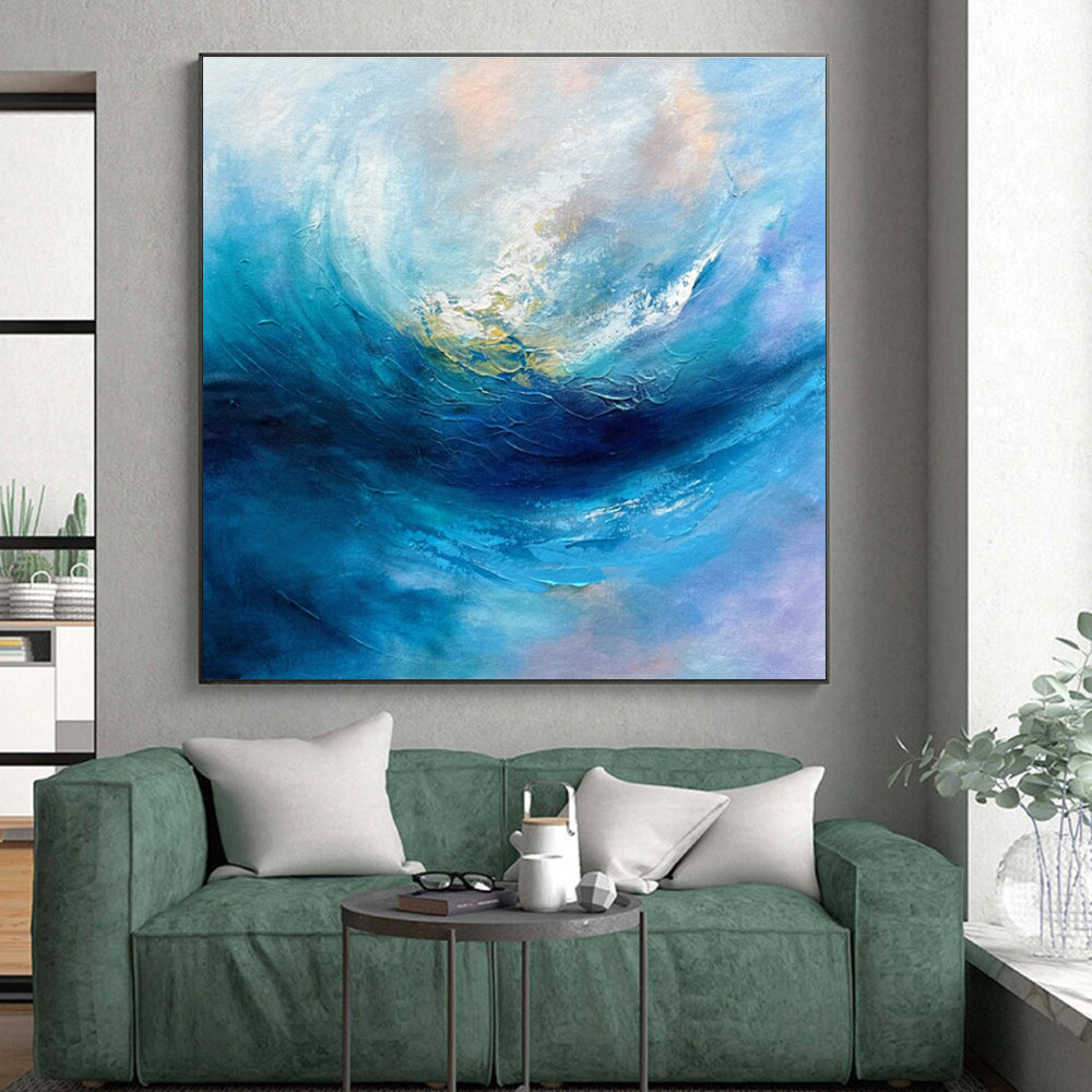 “Blue - Purple Swirling Wave”,Abstract Expressionist Style CT0683
