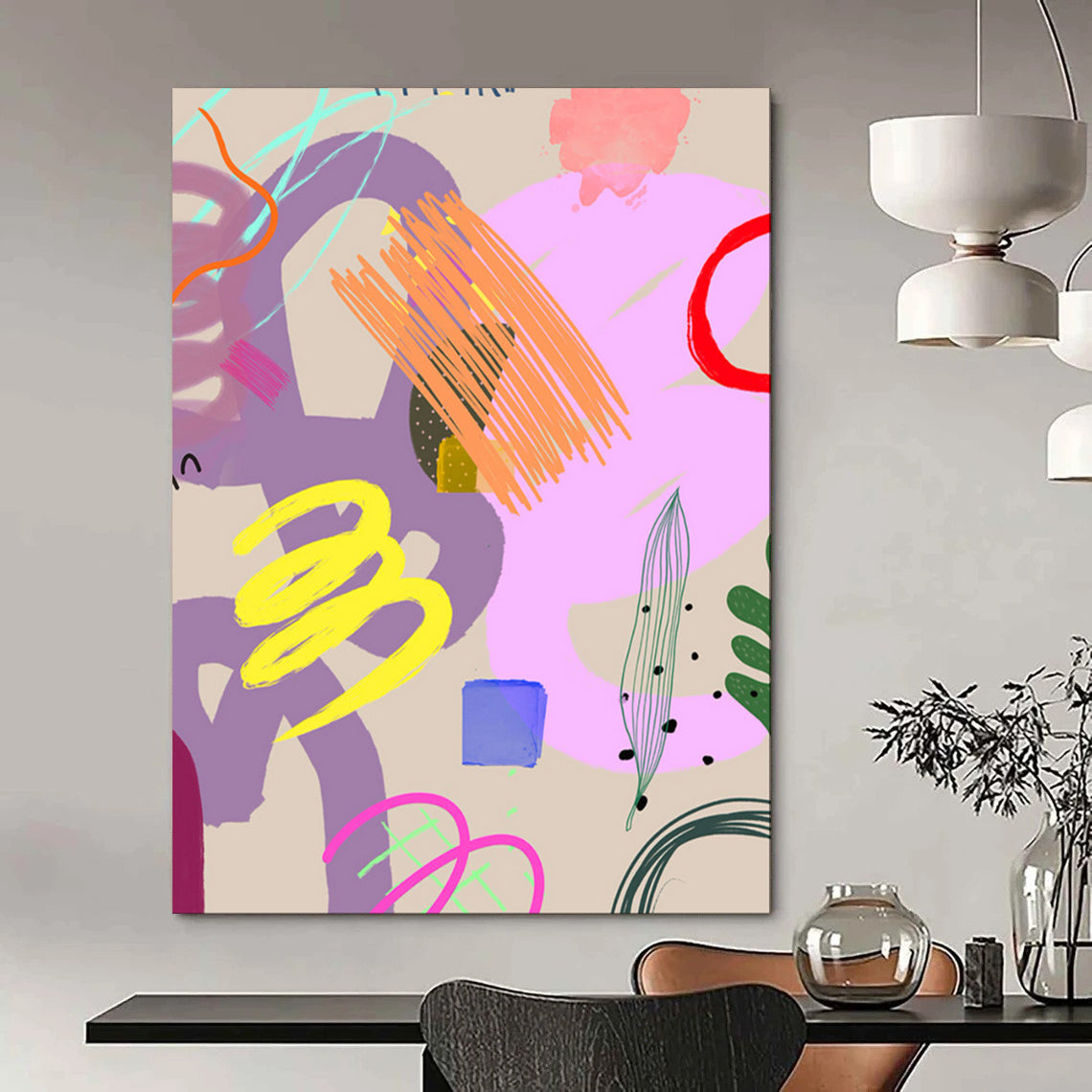 “Colorful Abstract Doodles” - Fun Abstract Art CT2008