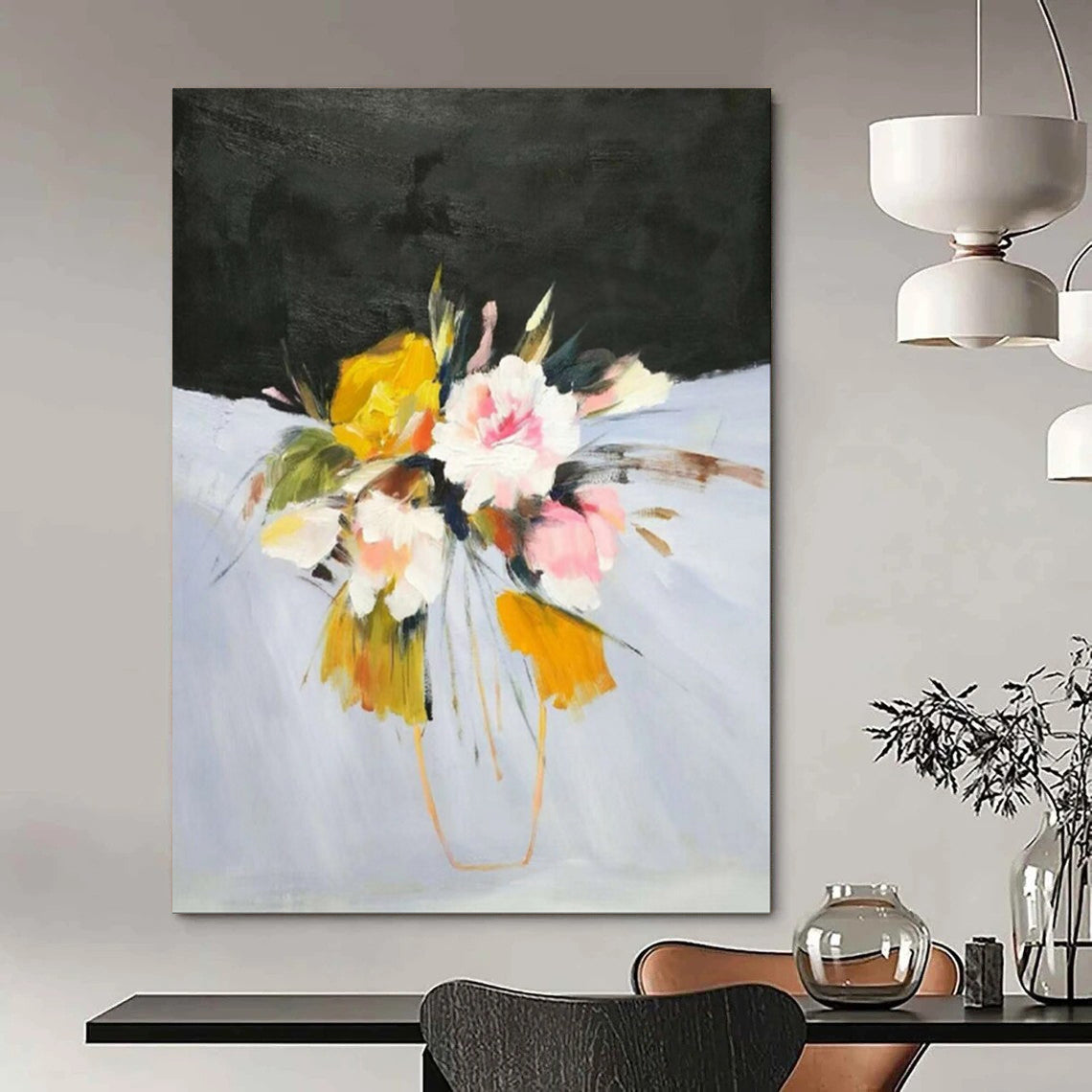“Vibrant Flower Bouquet” - Expressive Floral Painting CT1995