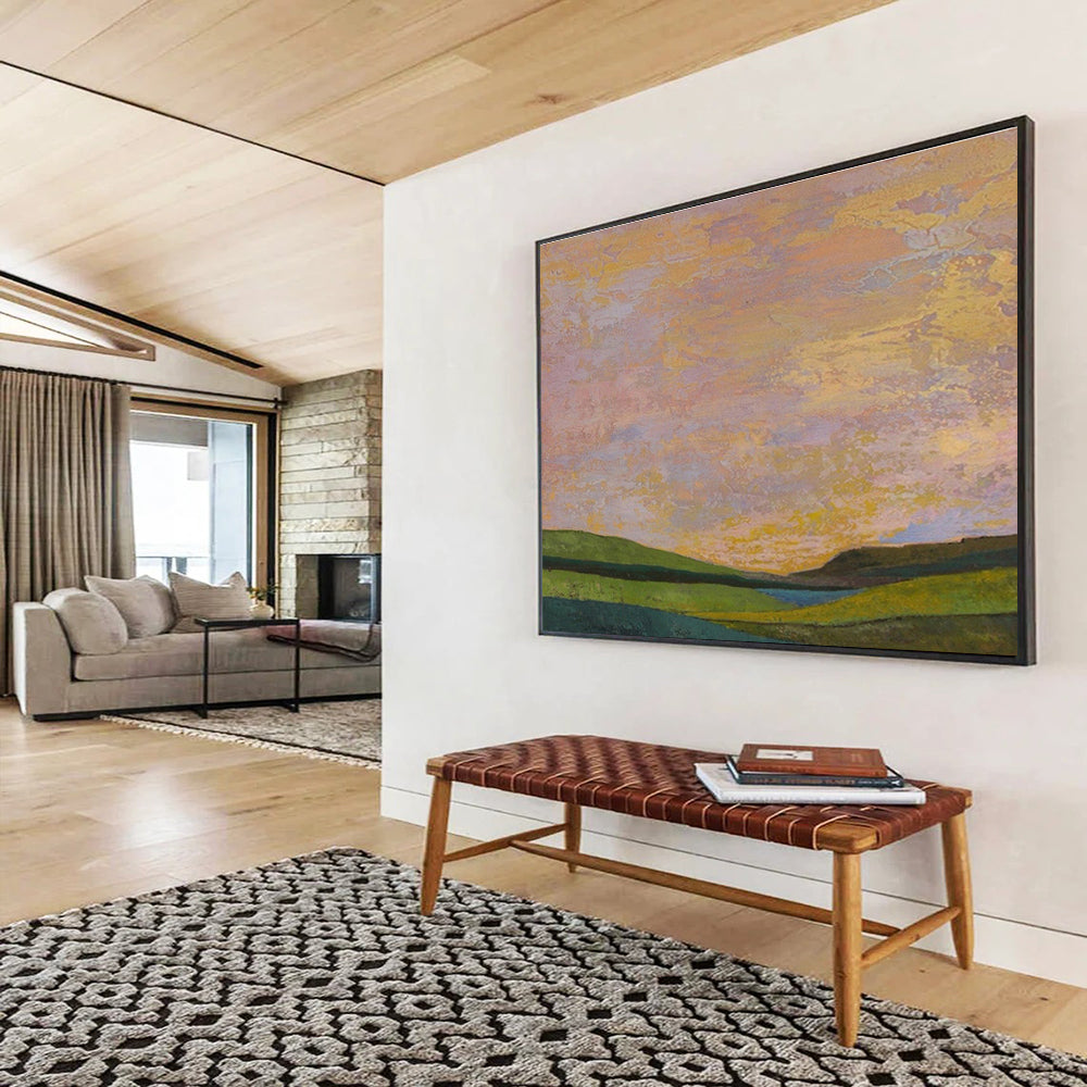 “Colorful Sky - Land” Post - Impressionist Oil Painting On Canvas DKH438