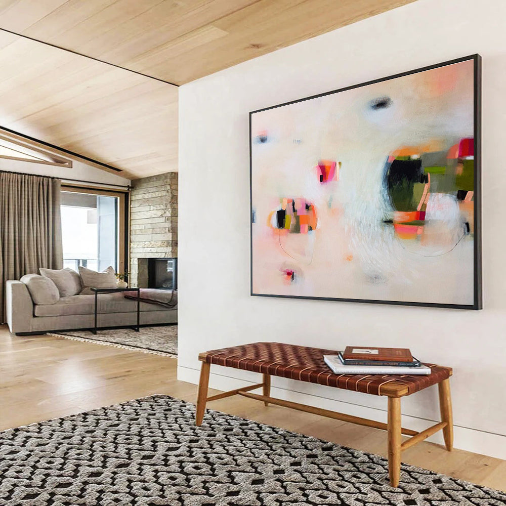 Minimalist Abstract Forms - Muted Colors and Delicate Details Painting On Canvas DKH034