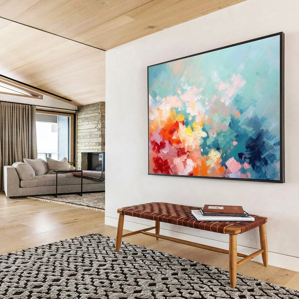 “Pastel Color Palette Abstract” Abstract Painting On Canvas DLZ058