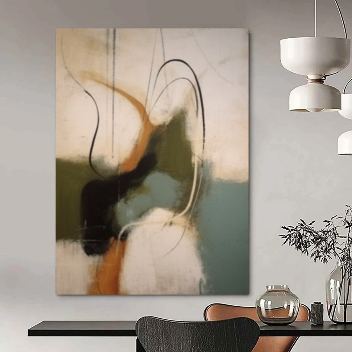 “Colorful, Abstract Flow ‘Energetic Fusion’” - Impasto Abstract Painting On Canvas DTP365