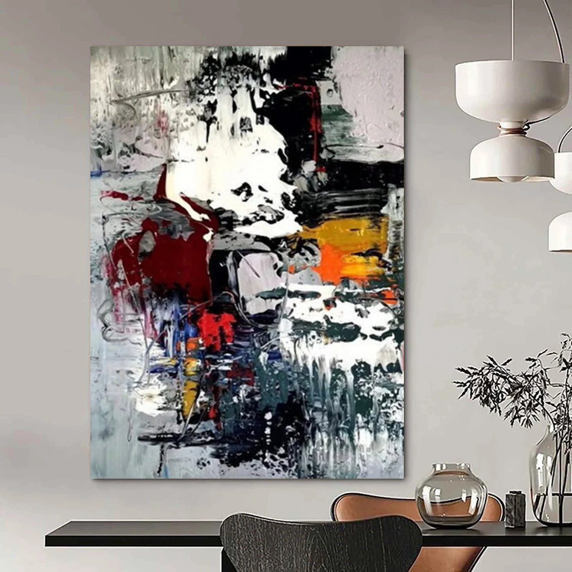 “Colorful, Dynamic Chaos ‘Vibrant Fusion’” - Abstract Impasto Painting On Canvas DTP391