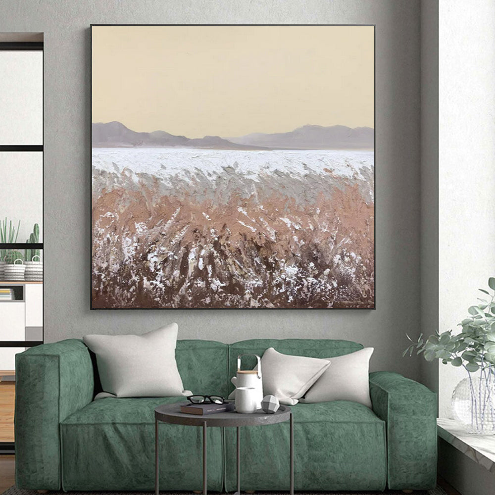 “Beige - Brown - Gray Landscape Abstraction” ,Abstract Landscape Painting CT0806