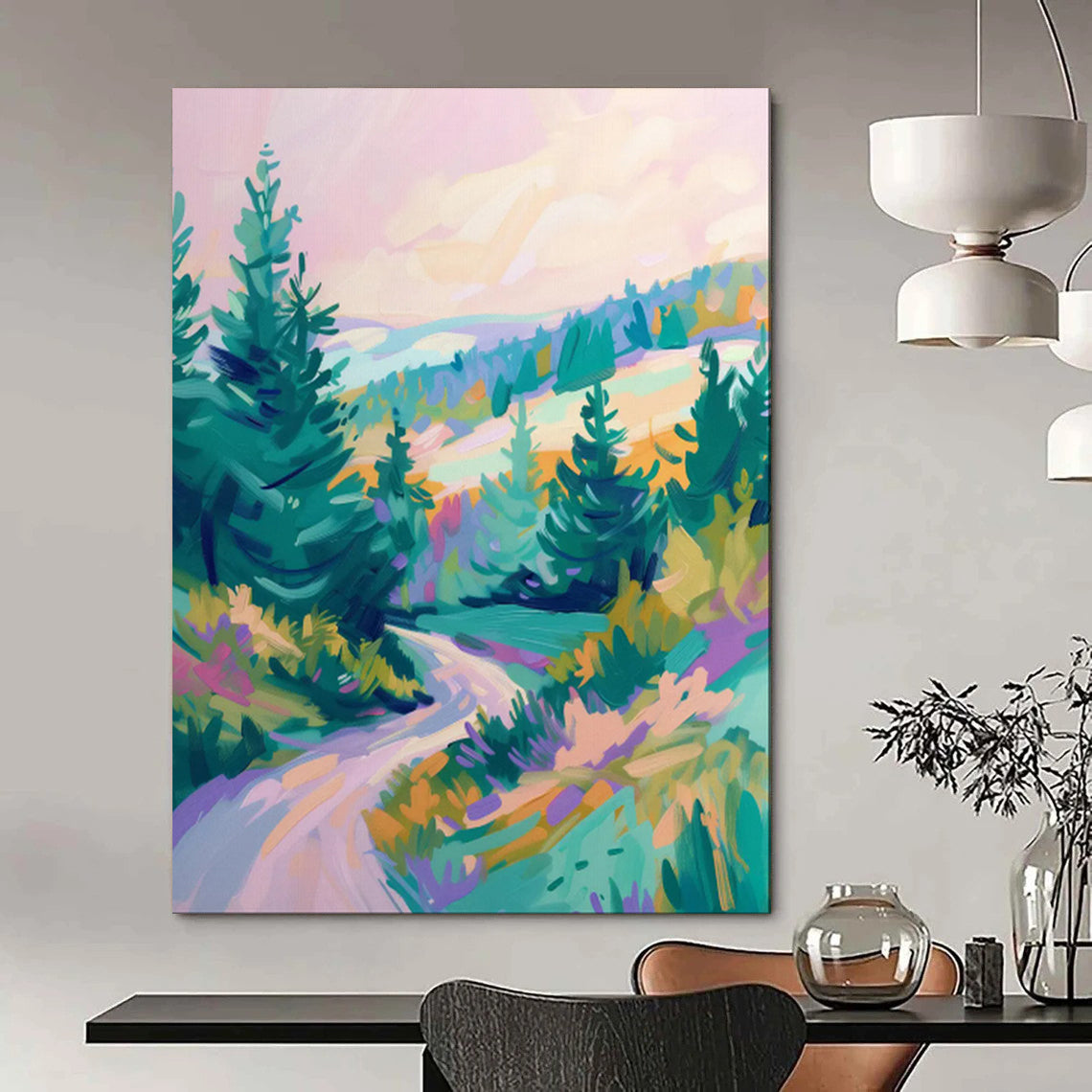 “Colorful Mountain Path” - Contemporary Landscape CT2014
