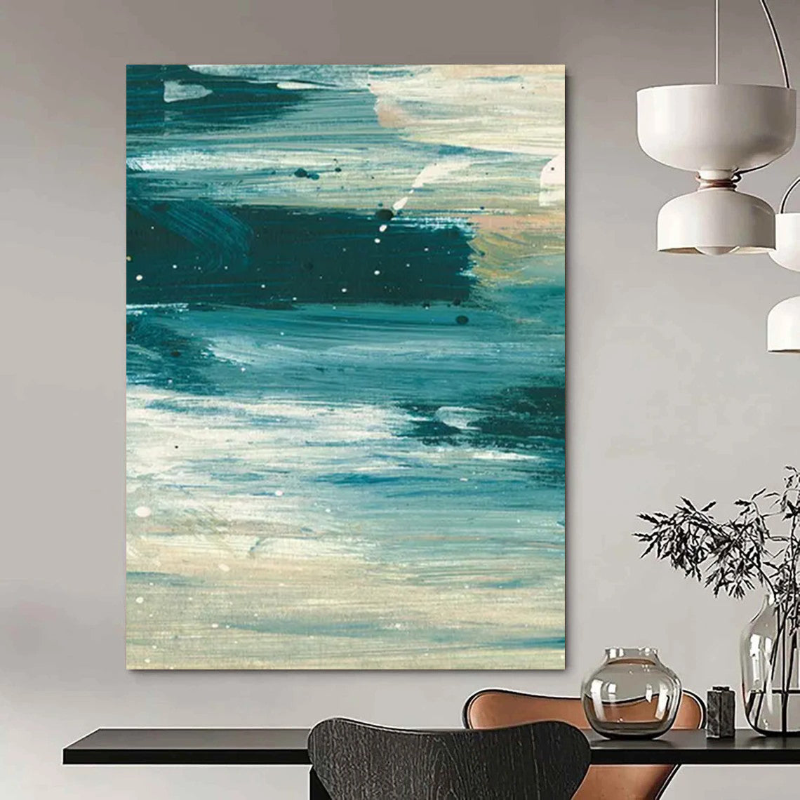 “Deep Sea Swirls” - Impressionistic Seascape Painting On Canvas DTP177