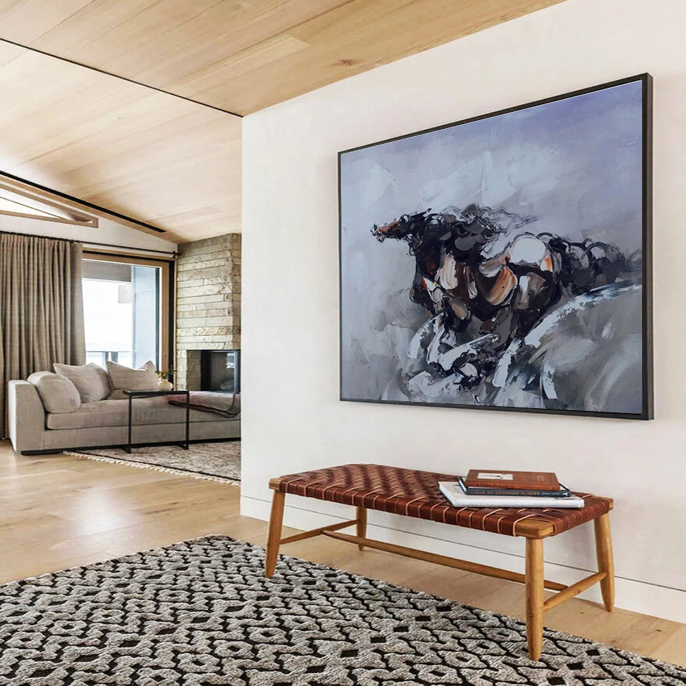 Expressive Horse Abstract Painting On Canvas DKH306