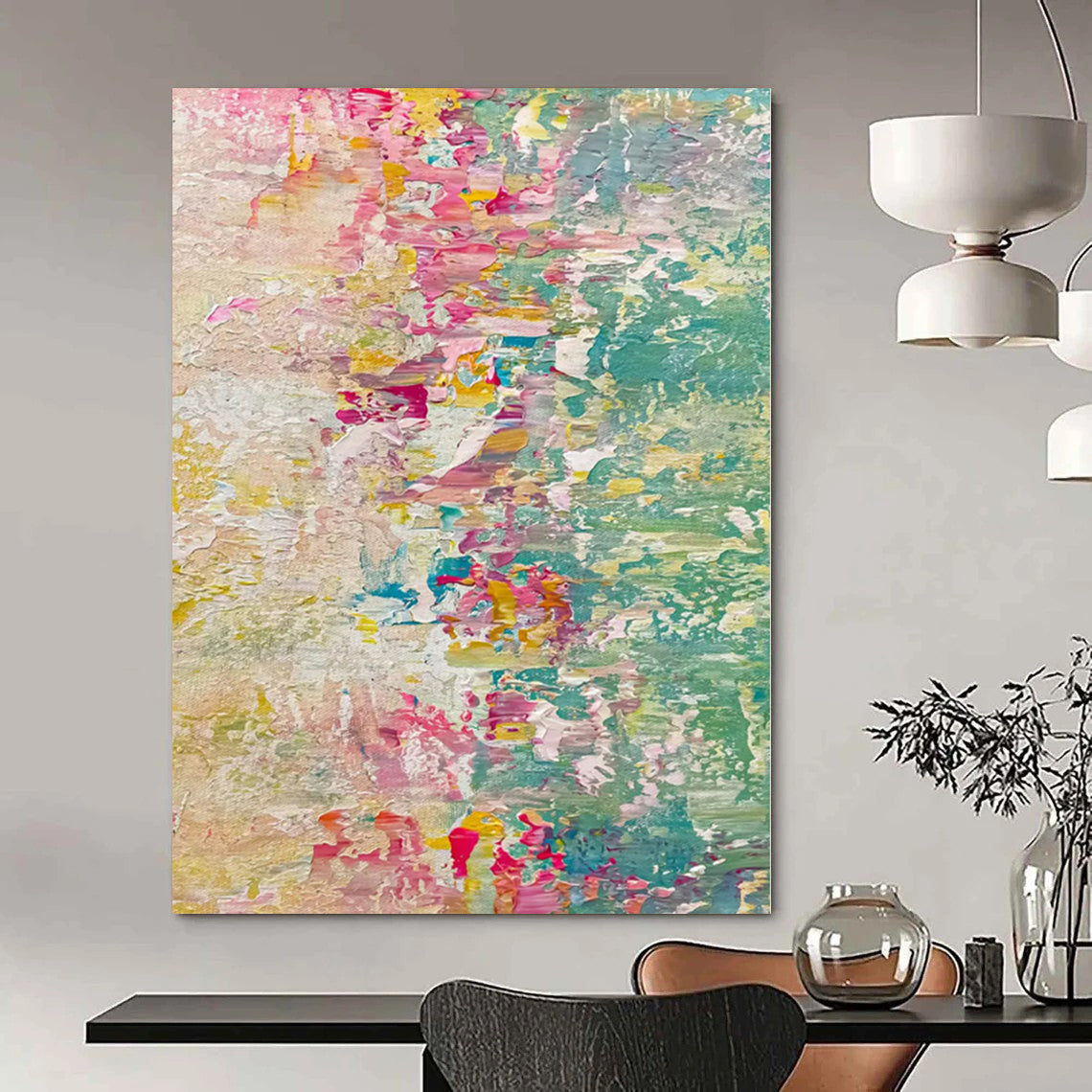 Pastel Color Fusion - Abstract Textured Painting CT1229