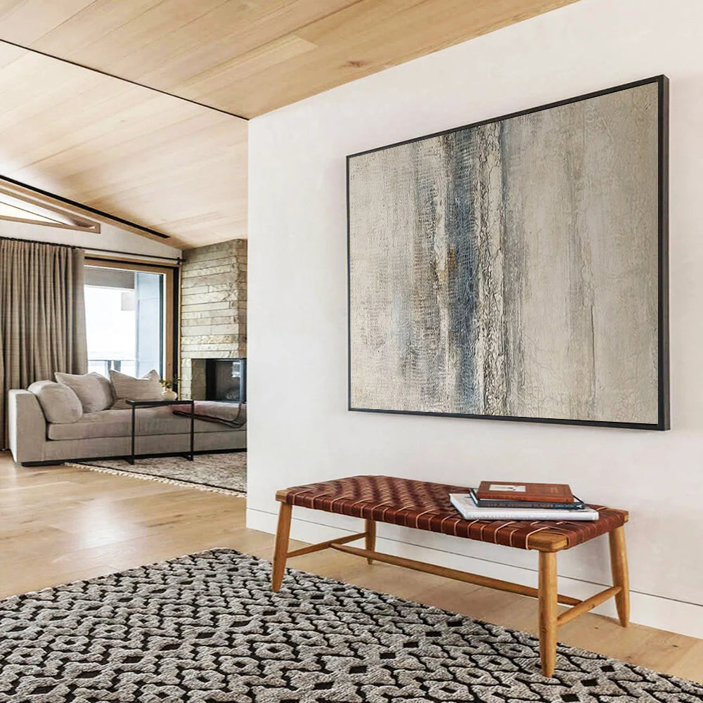 “Minimalist Textured Gray” - Grays, soft blues; subtle, textured minimalist abstraction CT1624