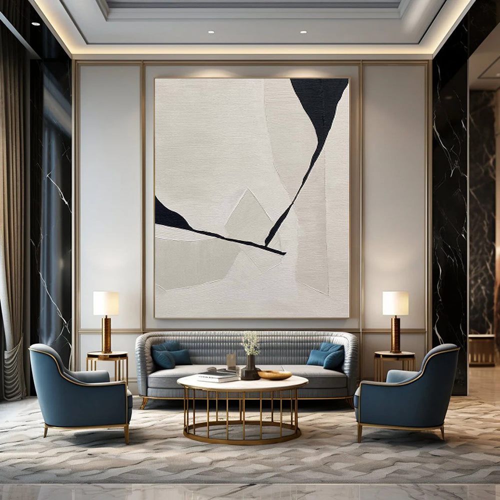 “Neutral Tones with Black Accents” Layered Collage Art CT0147