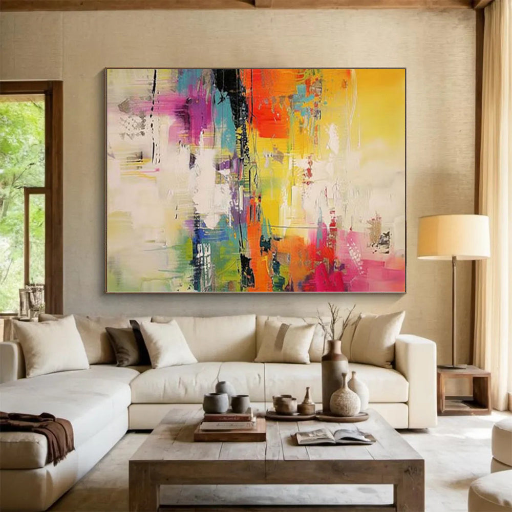 “Vibrant Abstract Landscape” Expressionistic Acrylic Art CT0235