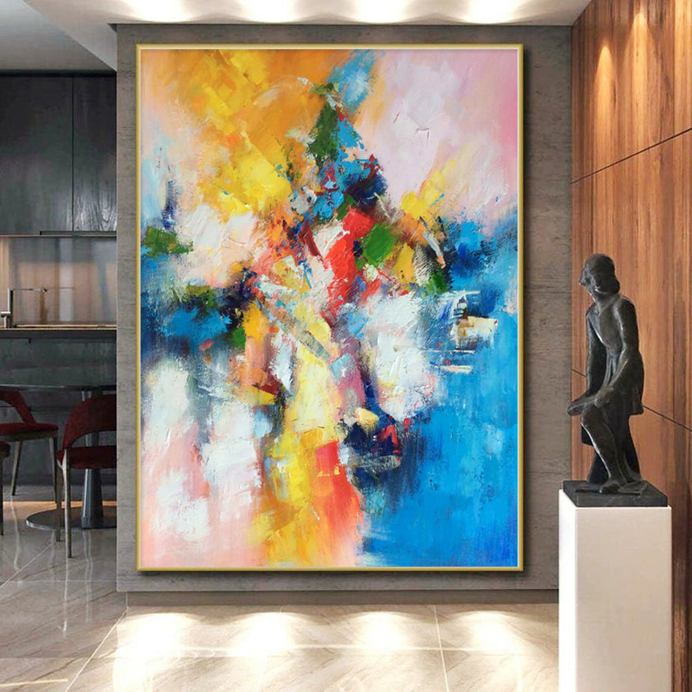 “Vibrant Abstract Fusion” Expressionistic Acrylic Art CT0227
