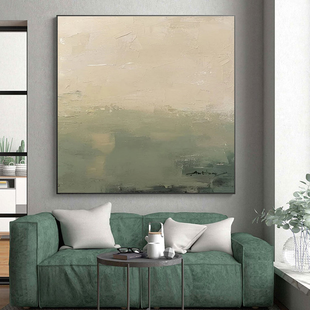 “Light Brown - Green Gradient Texture”,Abstract Textured Style CT0657