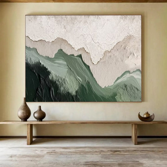 “Layered Mountain Silhouettes” – Textured Landscape Acrylic Painting CT1750