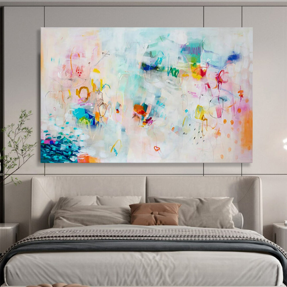 “Dreamy Doodles” - Soft pastels, pops of color; light, flowing abstract marks CT1501