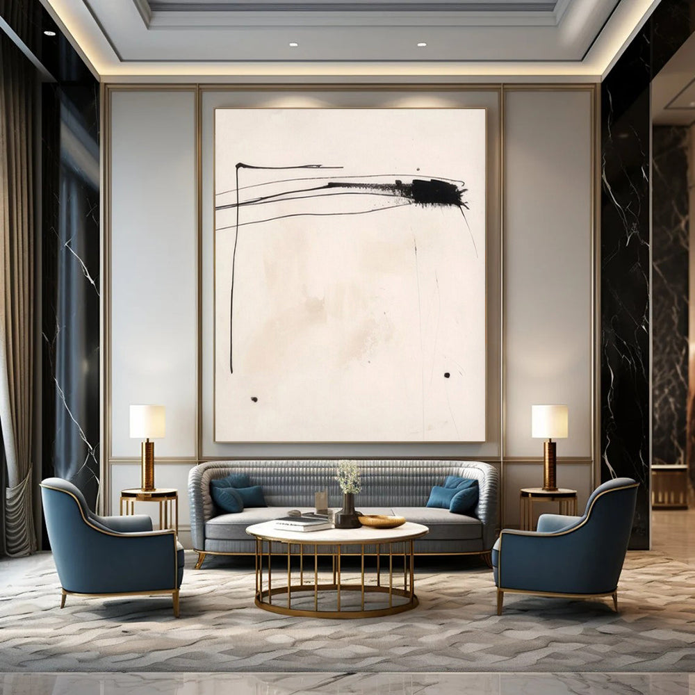“Ink - Stroke Whisper” – Minimalist Abstract Art CT1030