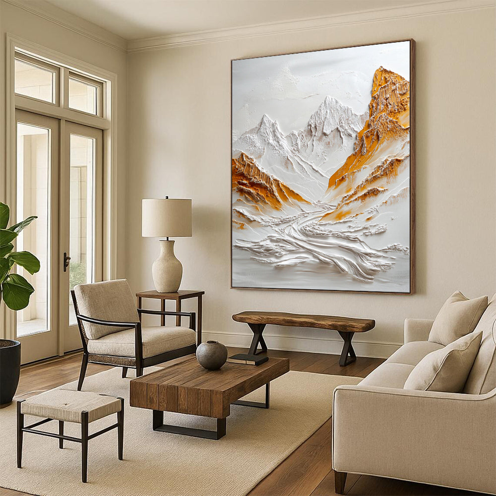 “Textured Mountain Majesty” – 3D Impasto Landscape Art CT2072