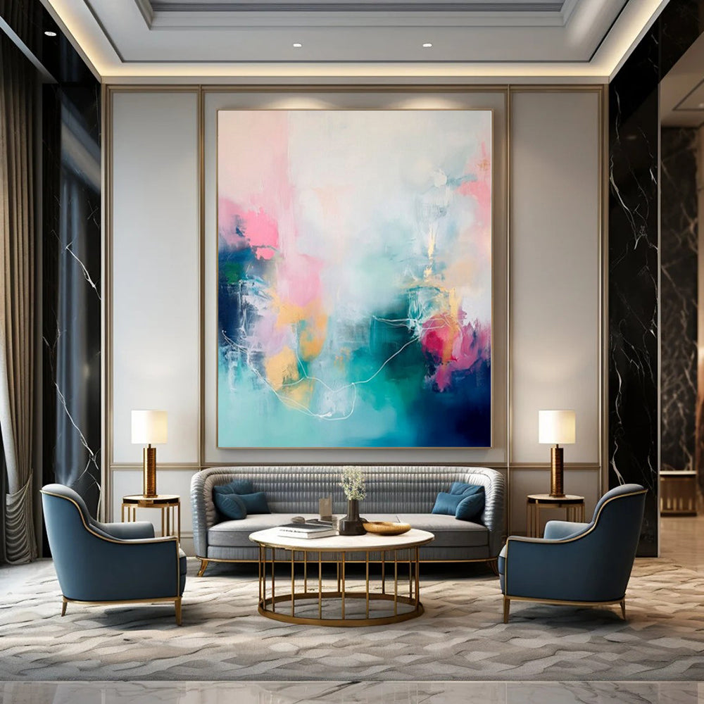 “Soft Colorful Abstract Expression” – Abstract Expressionist Painting CT1173
