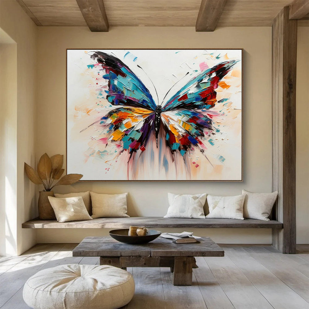 “Colorful Butterfly Wings” Abstract Animal Painting On Canvas DLZ054