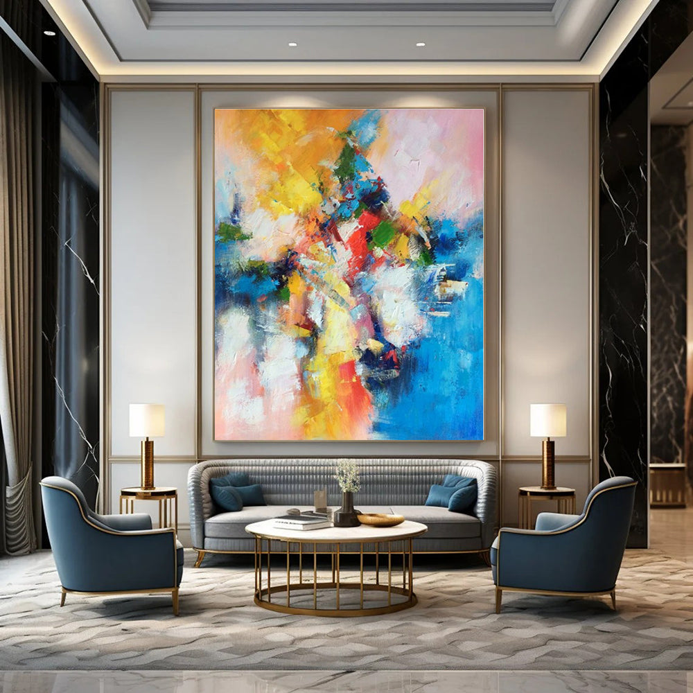 Colorful Abstract Fusion - Abstract Expressionist Acrylic Painting CT1393