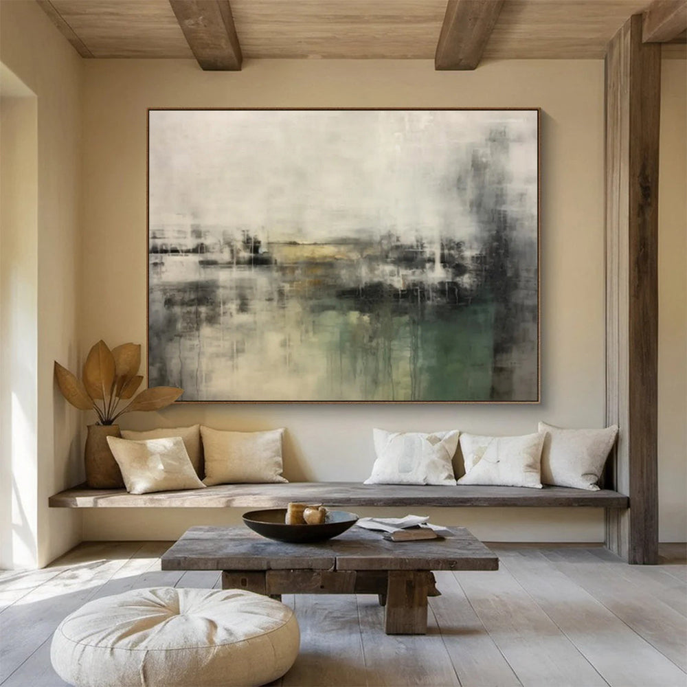 Muted Tones Abstract Landscape Painting On Canvas DKH319