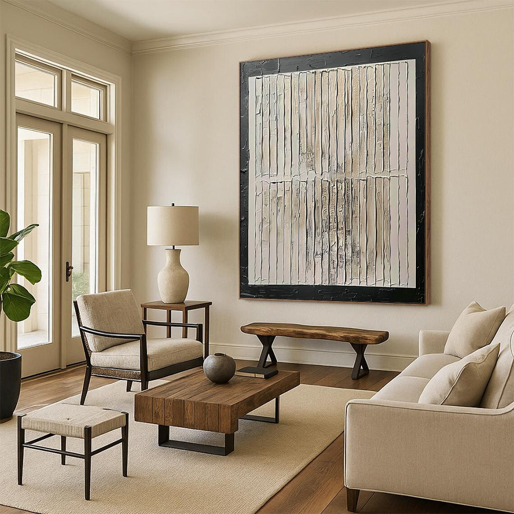 “Textured Neutral Abstract” - Abstract Painting On Canvas CT2352