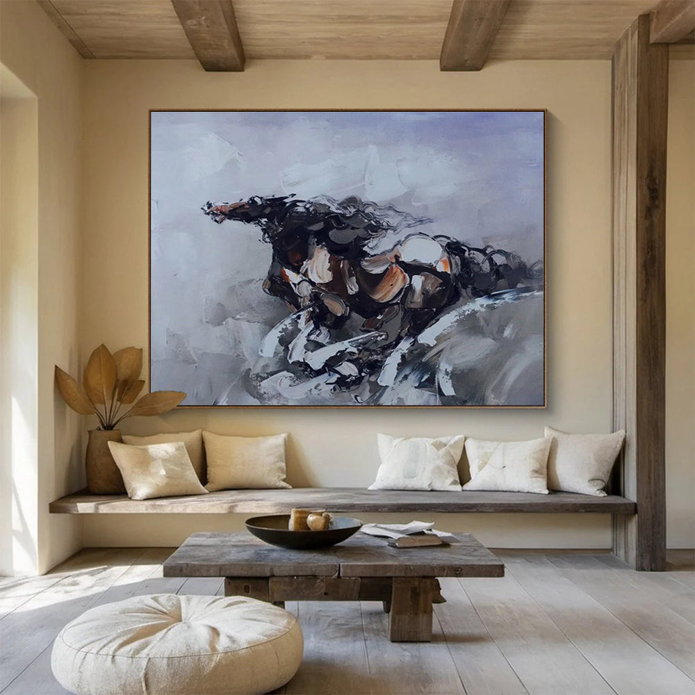 Expressive Horse Abstract Painting On Canvas DKH306
