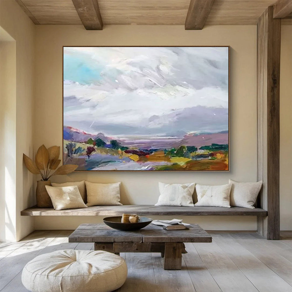 “Colorful Landscape Impression” Impressionist Oil Painting On Canvas DKH442
