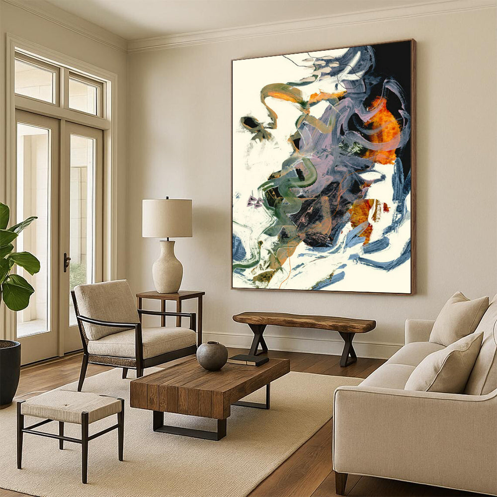 Colorful, Tangled Abstract Forms - Abstract Painting On Canvas CT2312