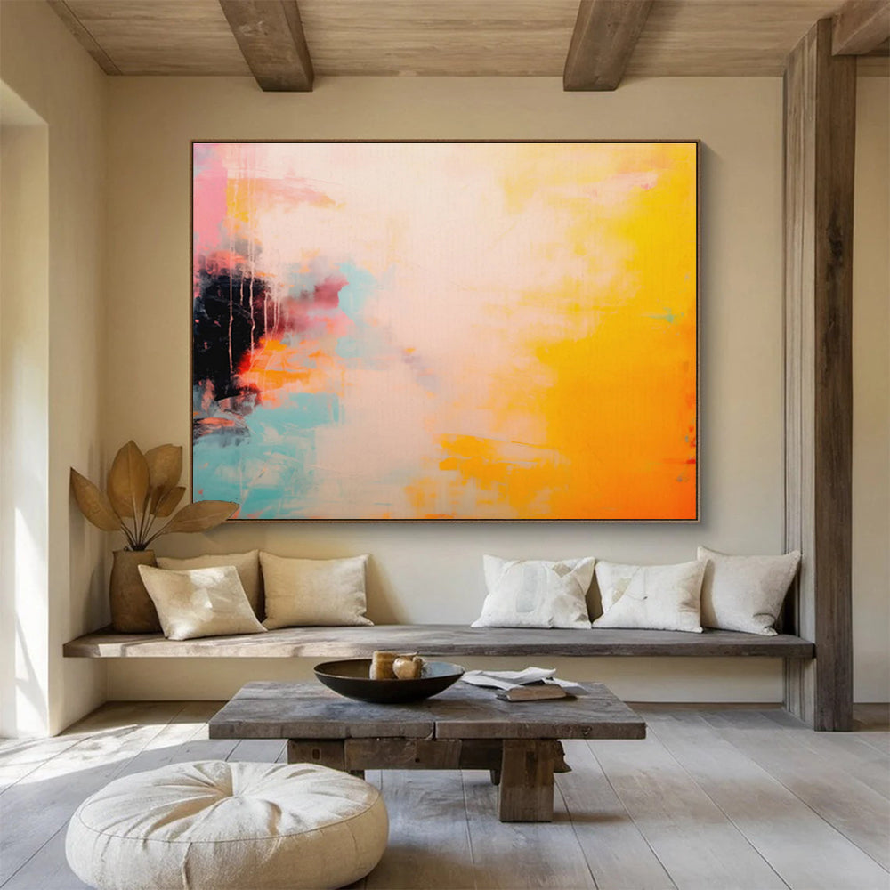 “Vibrant Color Fusion” Abstract Acrylic Painting On Canvas DKH471