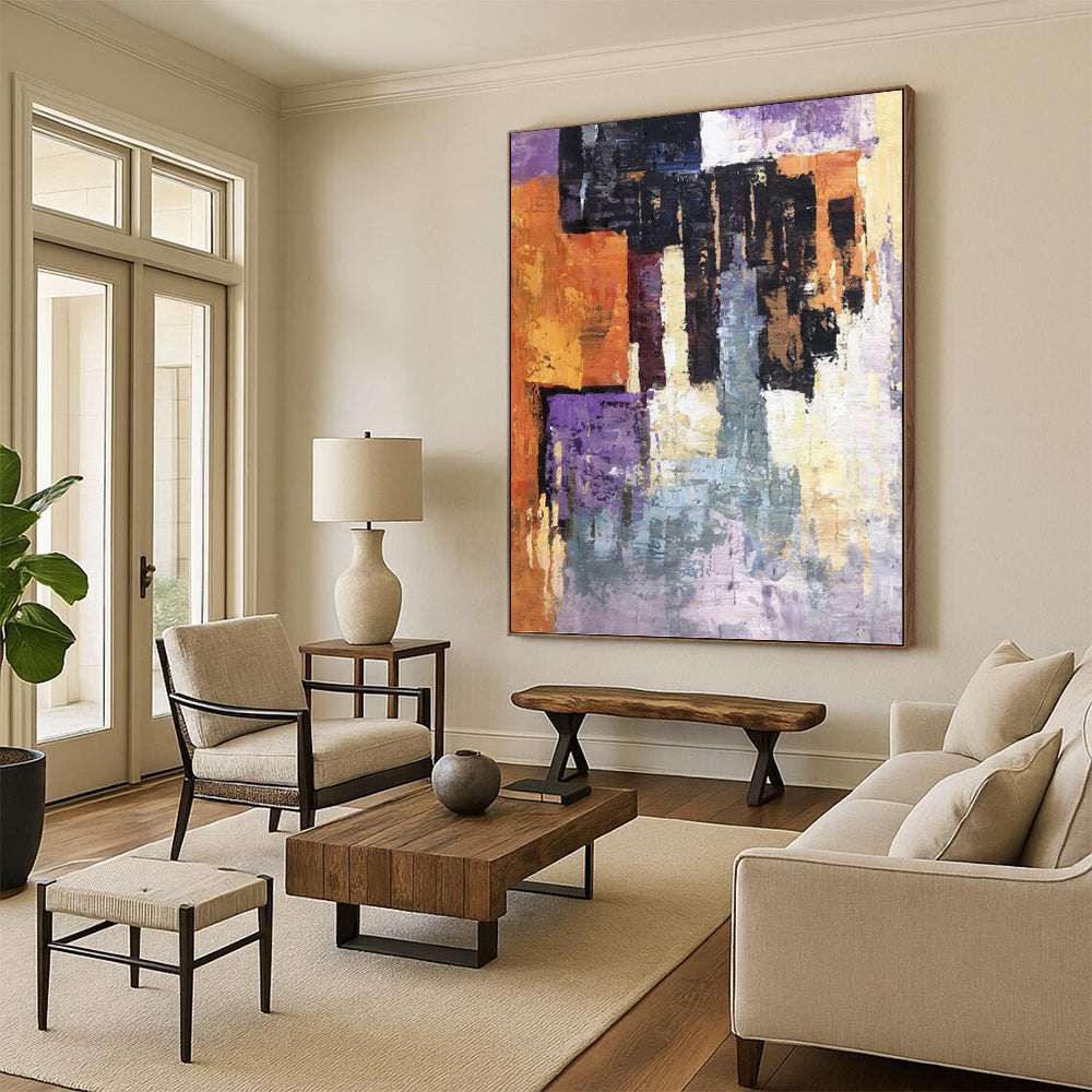 Colorful Geometric Abstraction - Abstract Painting On Canvas DKH1305