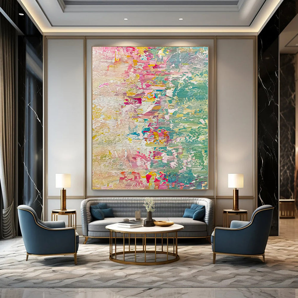 Pastel Color Fusion - Abstract Textured Painting CT1229