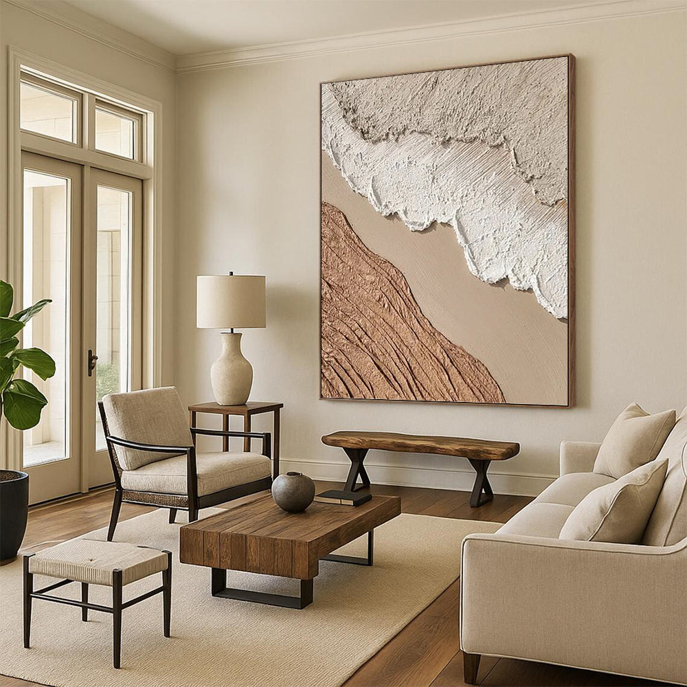 “Earth - Toned Textured Layers - Nature's Palette” Painting On Canvas DKH1130