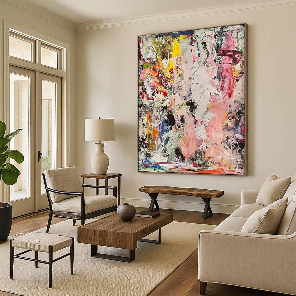 “Chaotic Color Fusion” - Abstract Expressionist Painting On Canvas DTP097