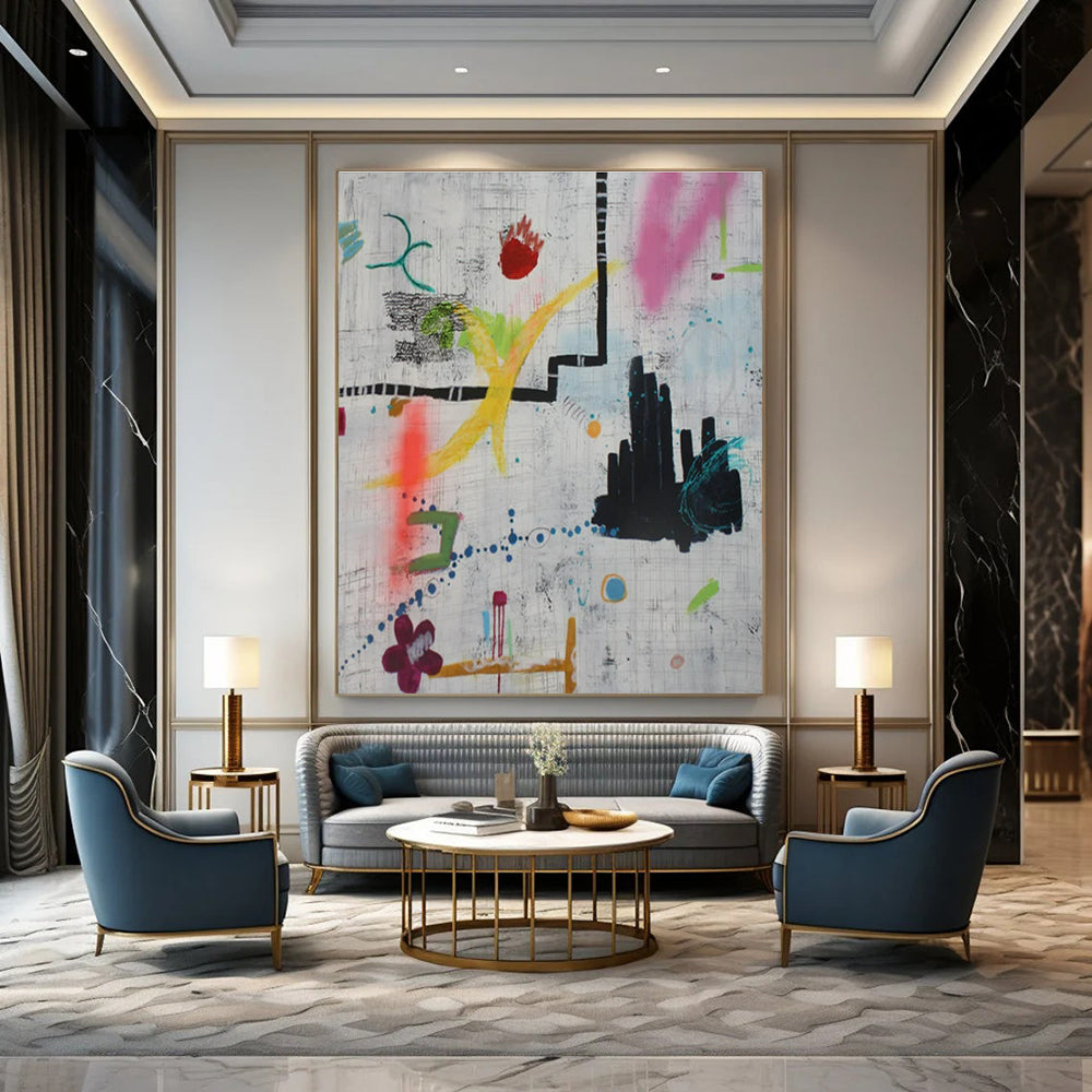 Grid - Graffiti Abstraction - Pop Art - Style Acrylic Painting CT1413