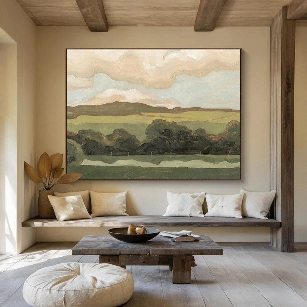 “Subtle Landscape” Abstract Tonalist Painting On Canvas DKH425