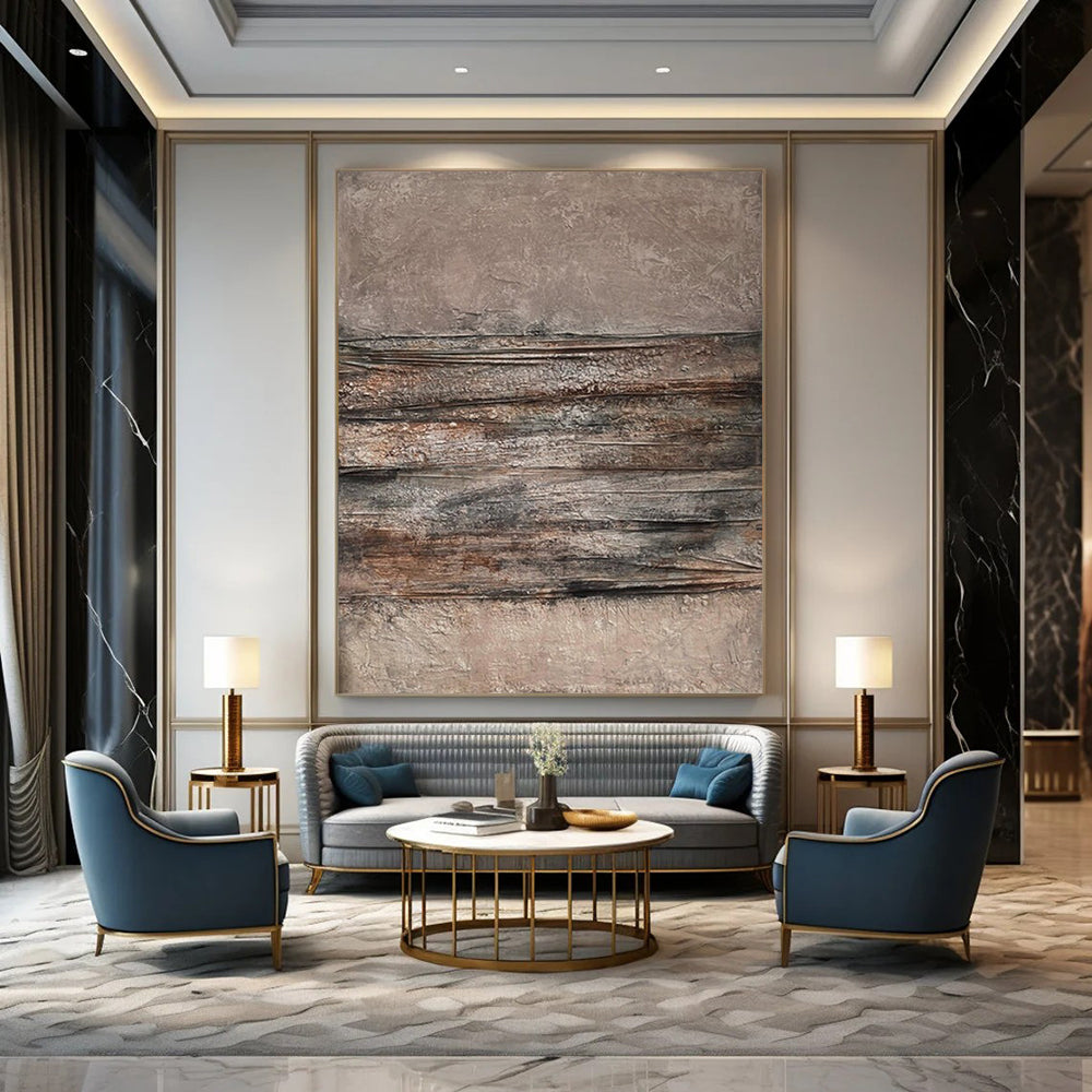 “Brown - Black Layered Textures” – Abstract Layered Art CT0968