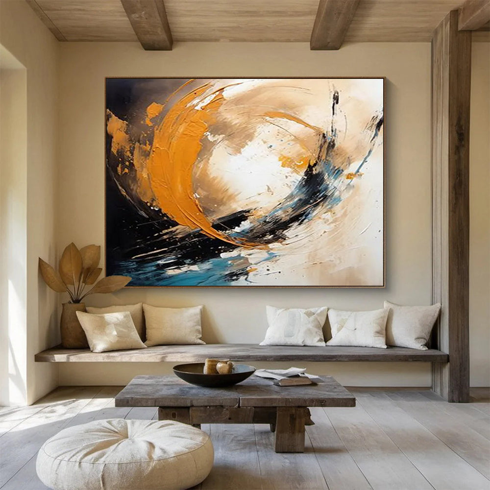 “Dynamic Color Swirls” Abstract Expressionist Painting On Canvas DLZ098