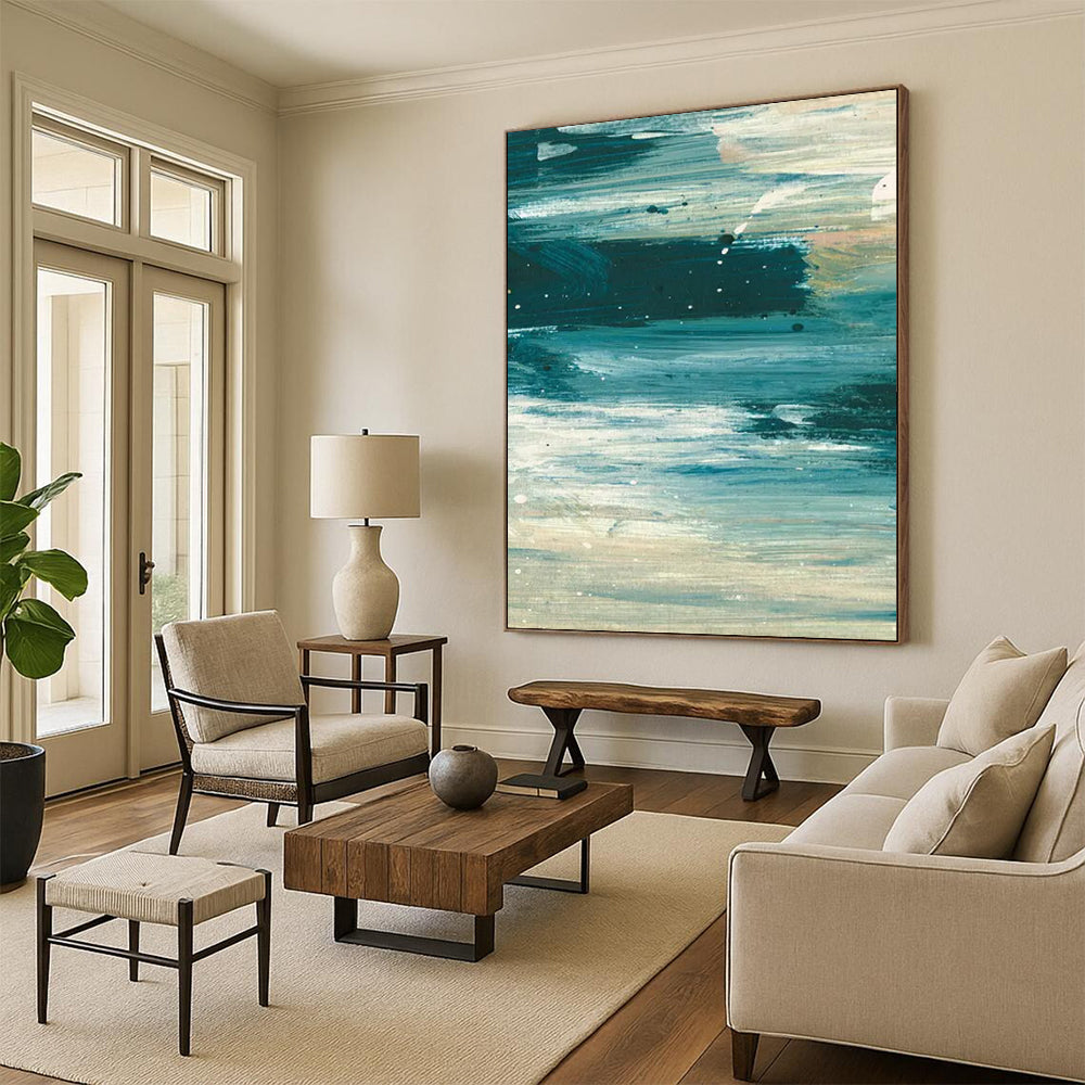 “Deep Sea Swirls” - Impressionistic Seascape Painting On Canvas DTP177