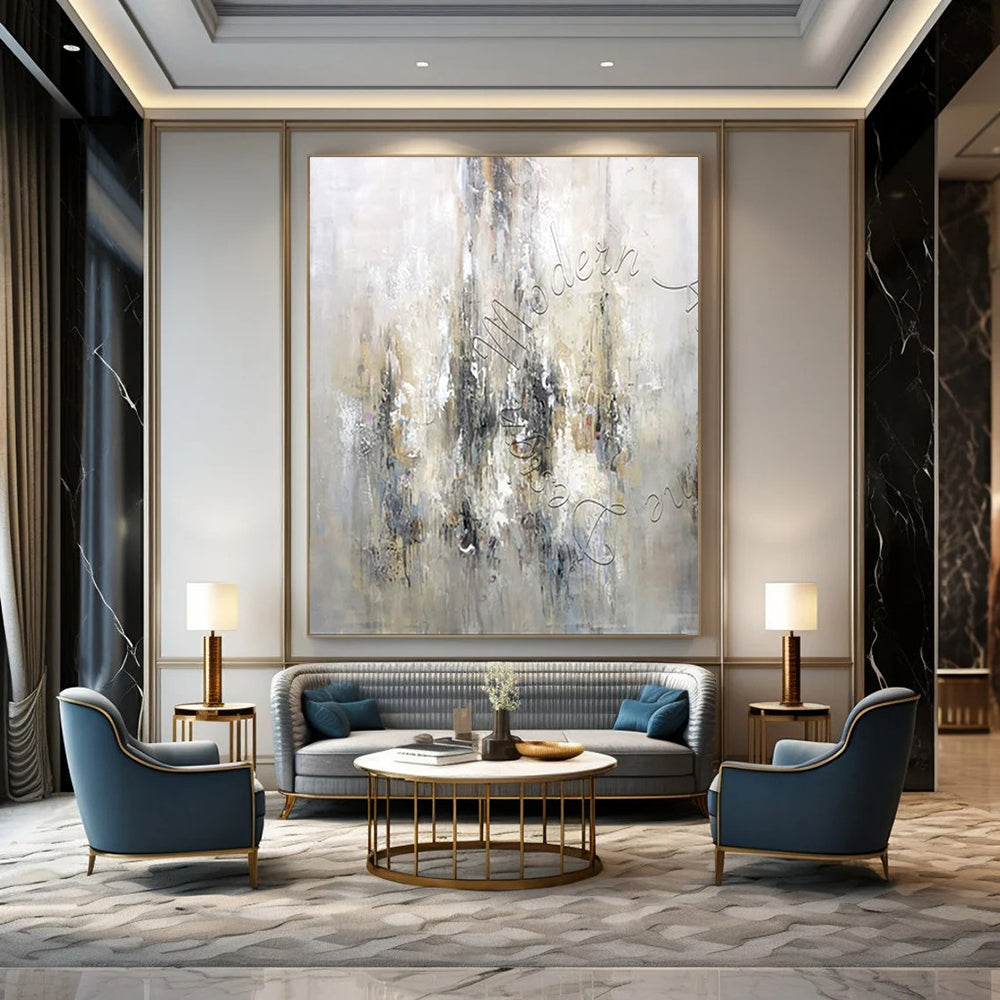 “Neutral - Toned Abstract” ,Abstract Minimalist Oil Painting CT0930